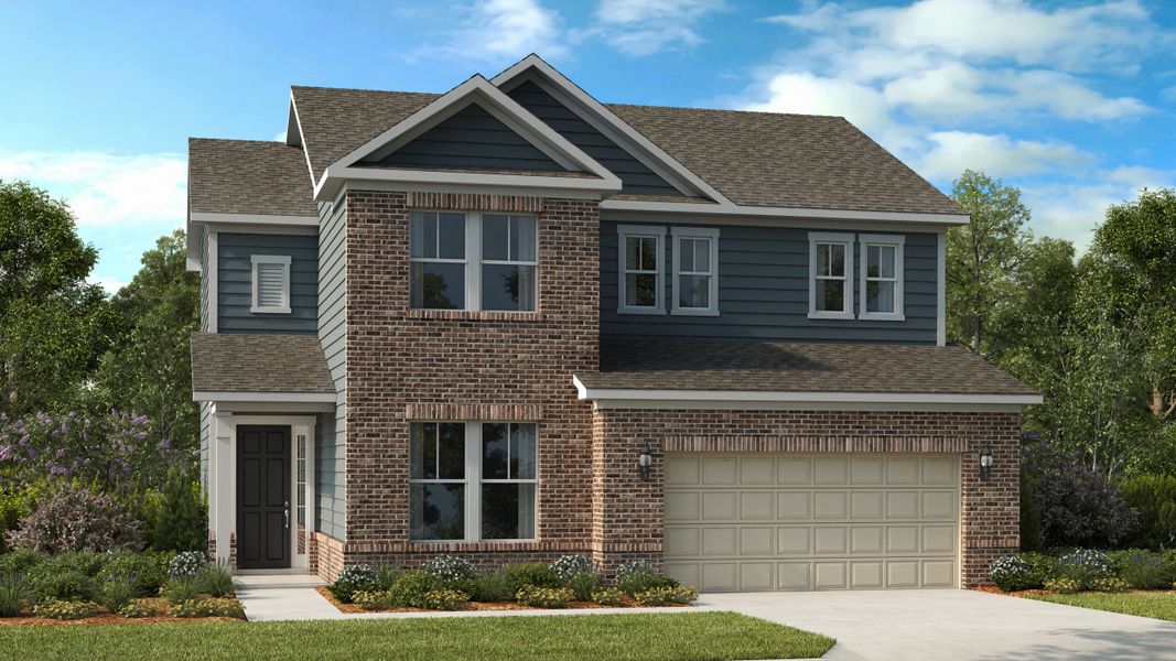 Representative exterior photo of a completed home built from the Adalyn by Taylor Morrison in Stafford at Langtree, Mooresville, NC (Image 2).
