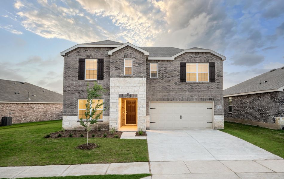 The Thomaston plan, a two-story home with 2-car garage