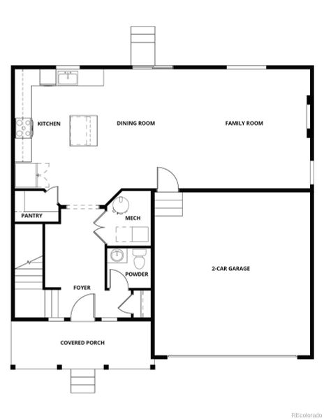 2D floor plan layout of this home in Farmstead, Berthoud, CO (Image 3).