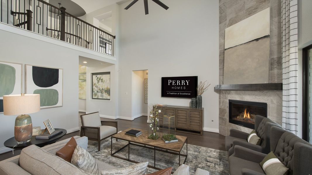 Representative furnished interior of a home built from the 3791W by Perry Homes in Valencia, Manvel (Image 17).