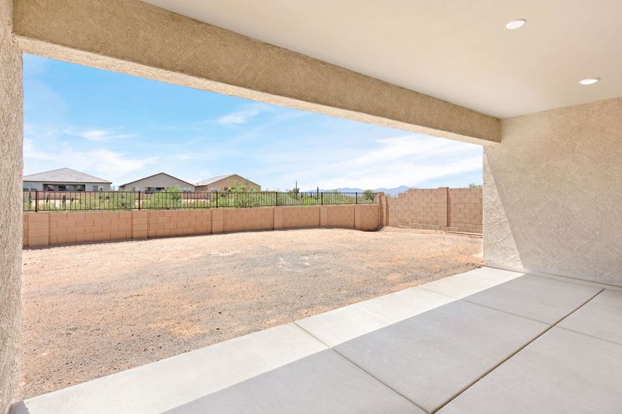 Exterior details and patio area of a home in Montelena, Marana (Image 2).