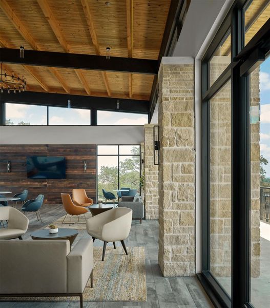 Exterior details and patio area of a home in La Cima 50', San Marcos (Image 3).