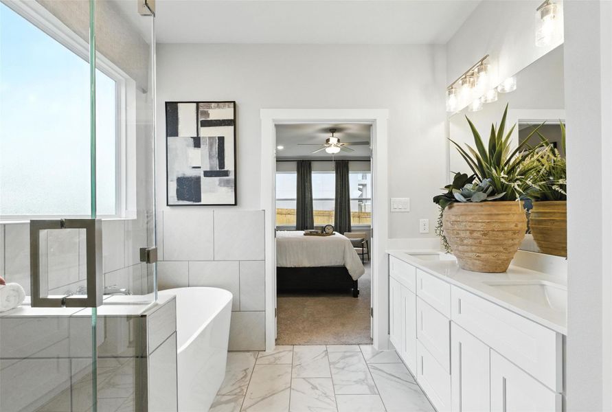 Furnished interior view inside a new home in Enclave at Cele, Pflugerville (Image 9).