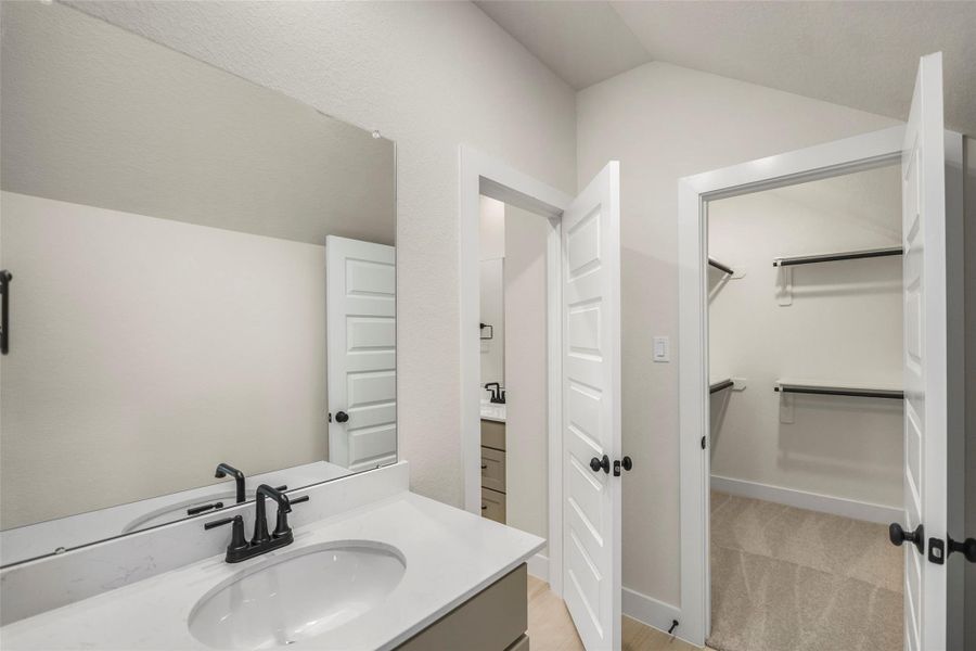 Furnished interior view inside a new home in Bridgeland 80′, Cypress (Image 8).