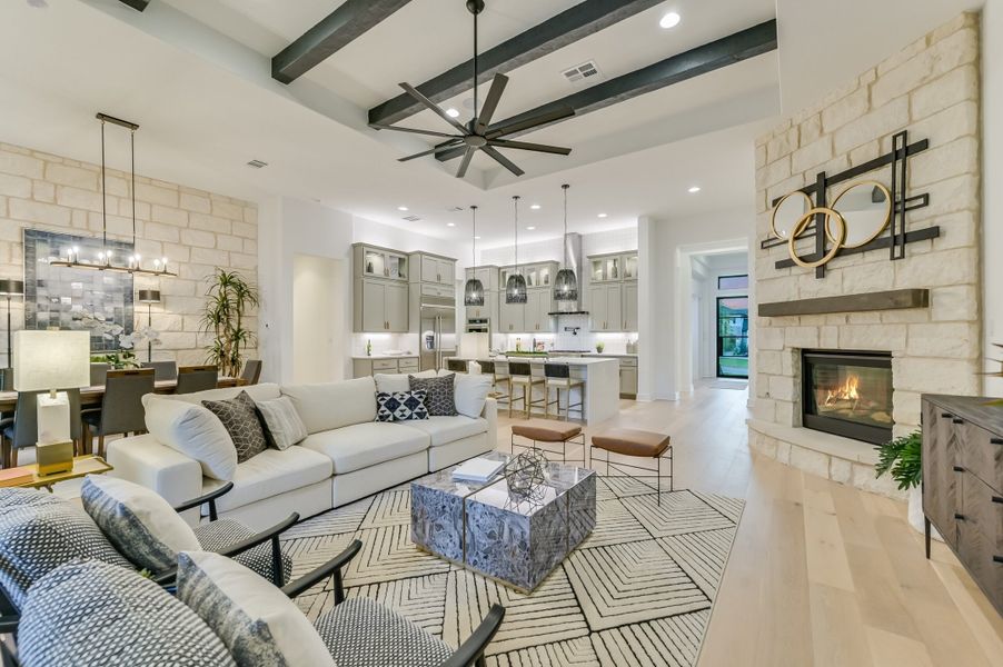 Representative furnished interior of a home built from the San Simeon I by Giddens Homes in Clearwater Ranch, Liberty Hill (Image 9).