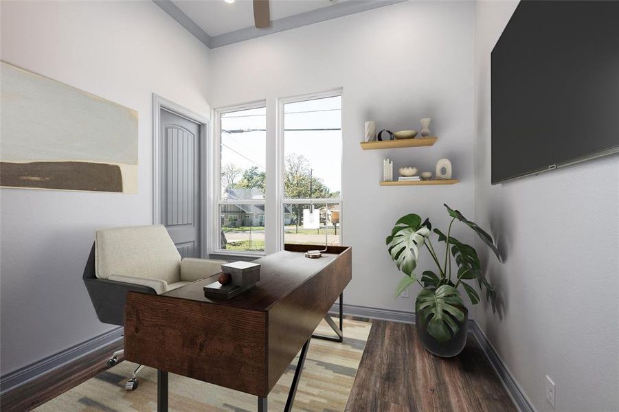 Furnished interior view inside a new home in , Enchanted Oaks (Image 17).