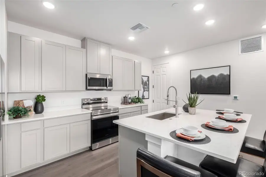 Furnished interior view inside a new home in Gateway Commons, Denver (Image 4).