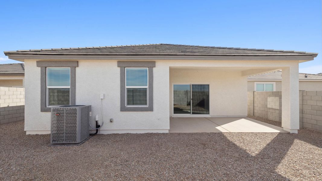 Exterior details and patio area of a home in Copper Falls, Buckeye (Image 2).