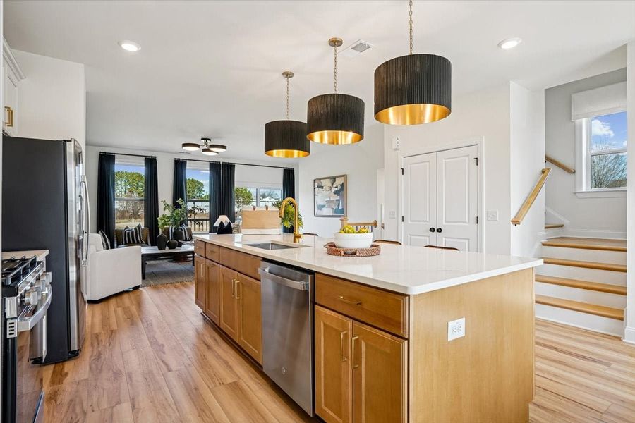 Representative furnished interior of a home built from the Pamlico by Caruso Homes in Midtown Rows, Fuquay Varina (Image 16). Representative furnished interior of a home built from the Pamlico by Caruso Homes in Midtown Rows, Fuquay Varina (Image 16).