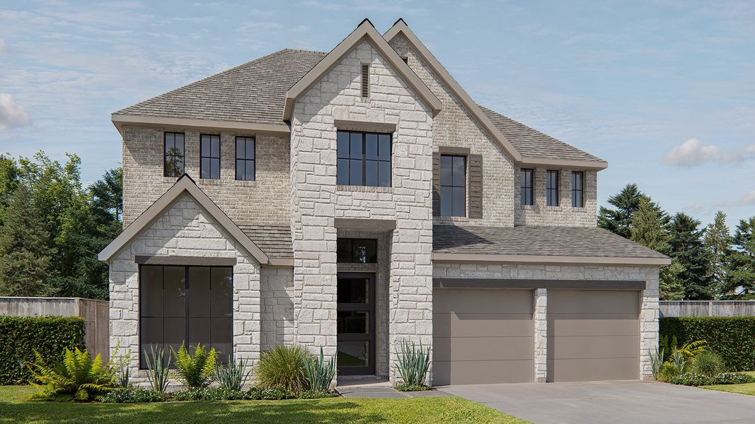 Representative exterior photo of a completed home built from the 3553W by Perry Homes in Santa Rita Ranch - Eldorado, Liberty Hill, TX (Image 15).