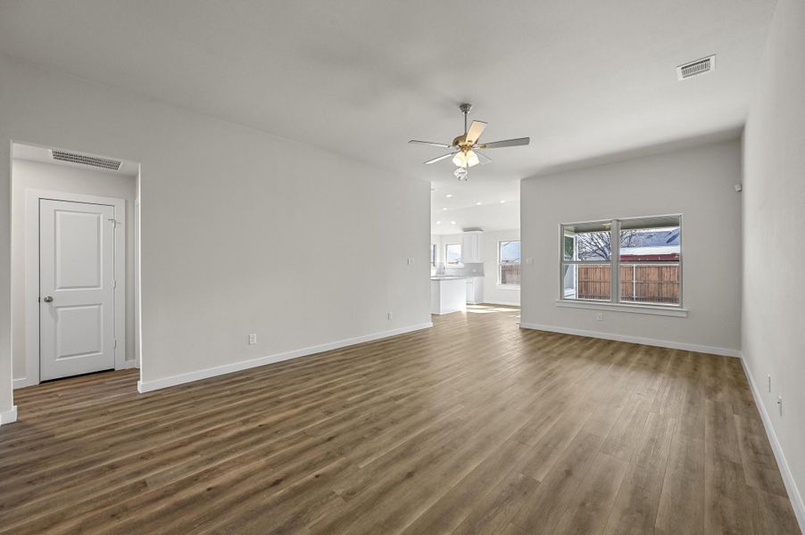 Representative unfurnished interior of a home built from the Cambria I by Cheldan Homes in Sunset Ridge, Keene (Image 23). Representative unfurnished interior of a home built from the Cambria I by Cheldan Homes in Sunset Ridge, Keene (Image 23).