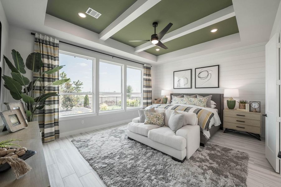Furnished interior view inside a new home in Bridgeland, Cypress (Image 30).