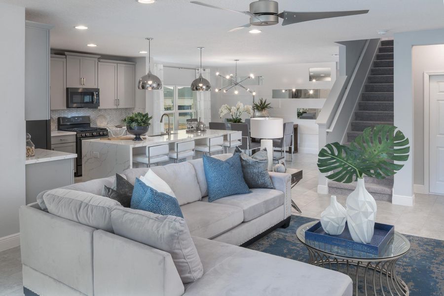 Representative furnished interior of a home built from the Wilshire by Risewell Homes in Park View at the Hills, Minneola (Image 7).