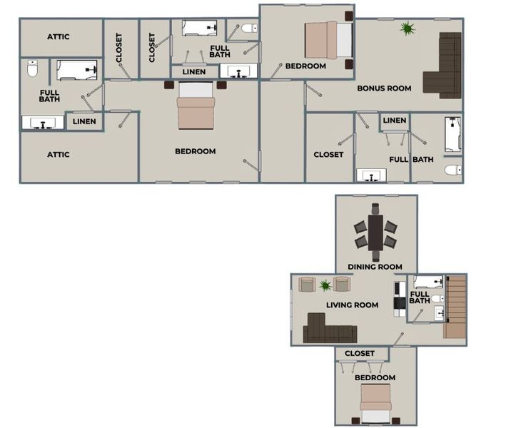 2D floor plan layout for the Farmington by Riverstone Construction, LLC in River Gorge Ranch, River Gorge Ranch, TN (Image 6).