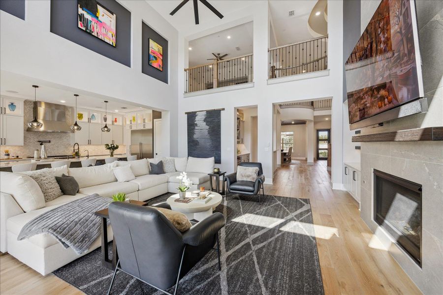 Furnished interior view inside a new home in Sweetwater - 60', Austin (Image 12).