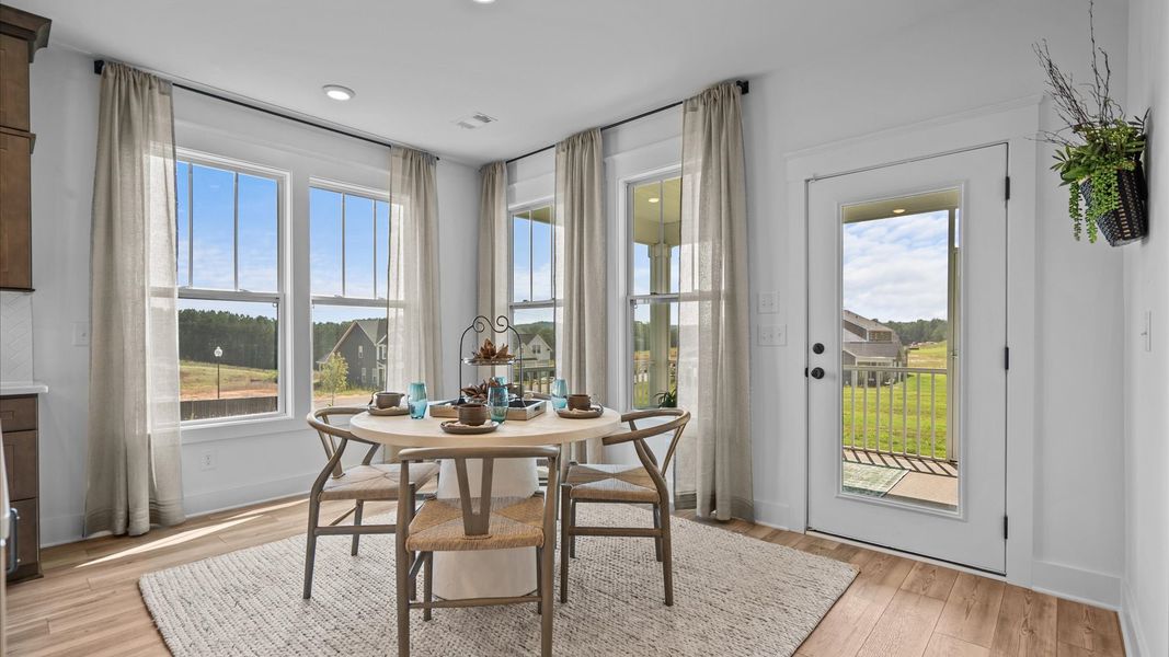 Representative furnished interior of a home built from the Stonehaven by DRB Homes in Pinebrook, Woodruff (Image 9).