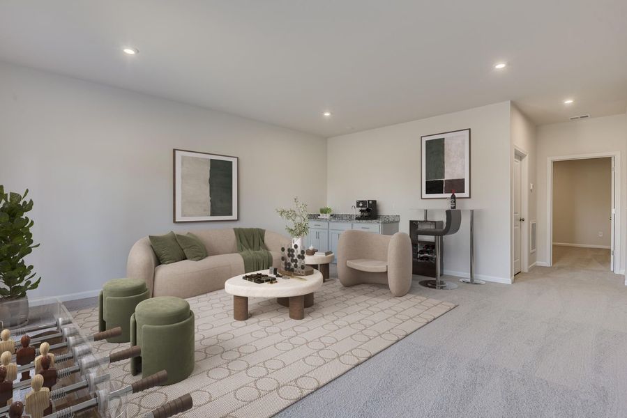 Recreation Room - basement on select homesites