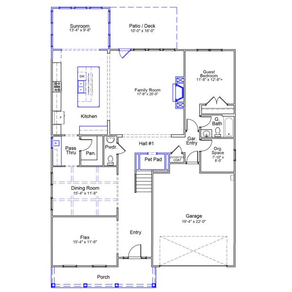2D floor plan layout of this home in Grand Park, Leland, NC (Image 3).