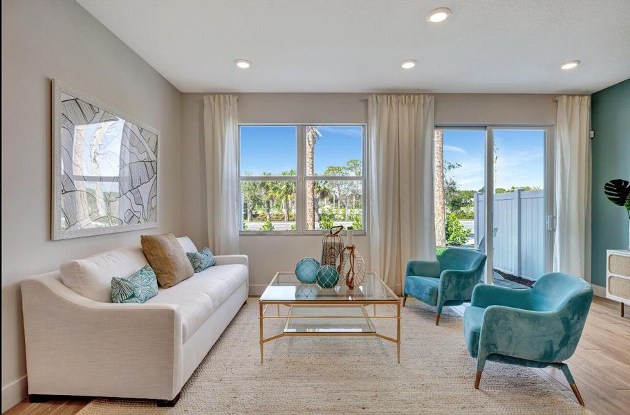 Furnished interior view inside a new home in Aspire at Hawks Ridge, Port St. Lucie (Image 9).