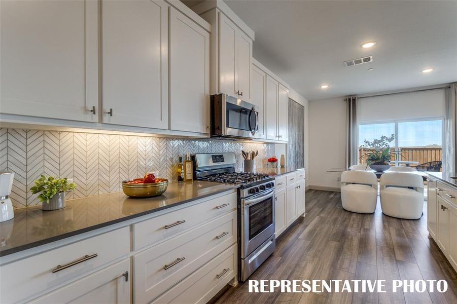 Your new dream kitchen is packed with storage-prep space and full of style!  REPRESENTATIVE PHOTO