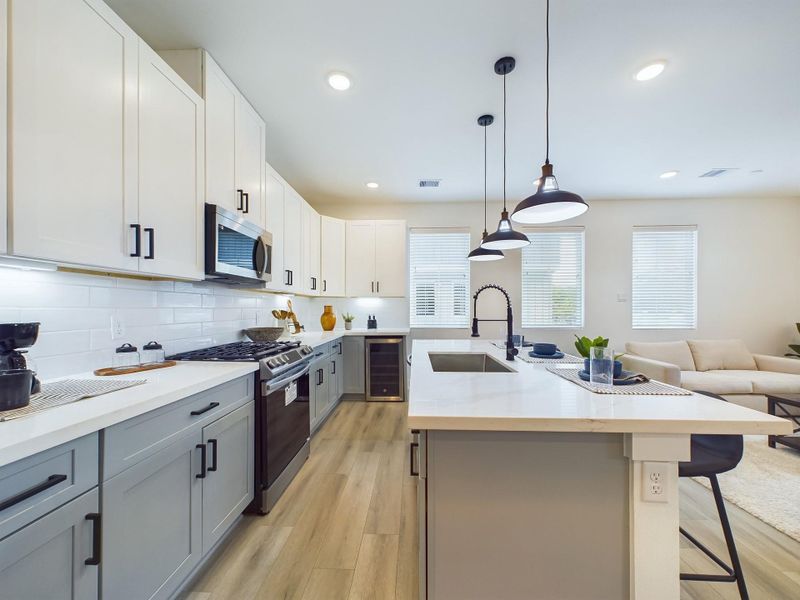 Open concept second floor living area.