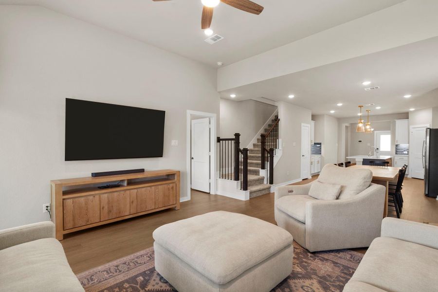 Open-concept living space with great flow Open-concept living space with great flow