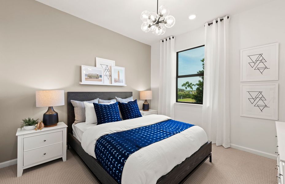 Large window in secondary bedroom