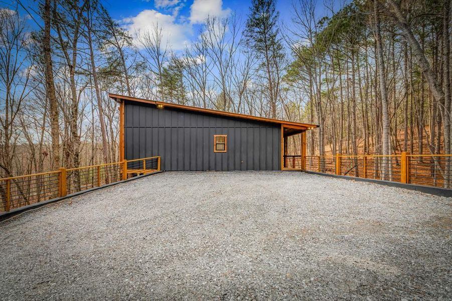 Exterior details and patio area of a home in , Morganton (Image 42).