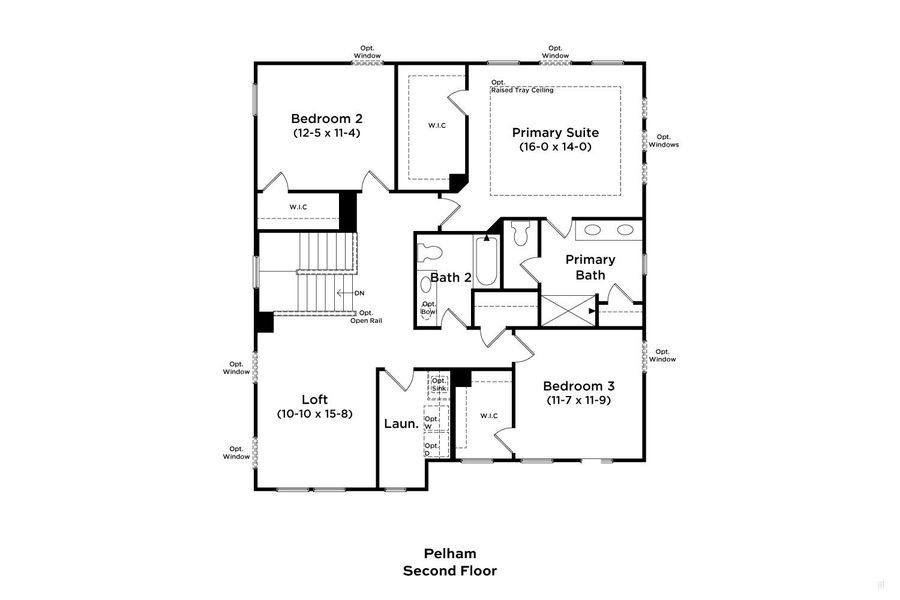 2D floor plan layout of this home in Station Pointe, Angier, NC (Image 3).