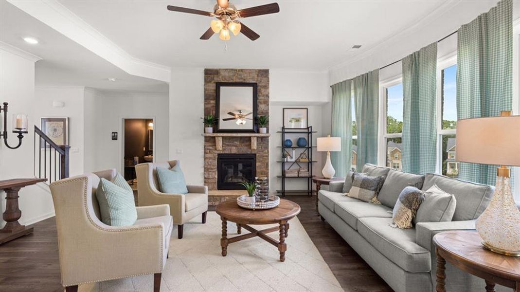 Furnished interior view inside a new home in Heritage Pointe, Senoia (Image 6).