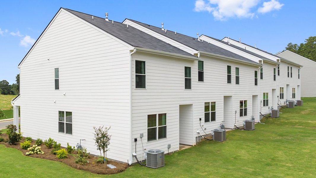 Representative exterior details of a home built from the Maywood 3 by D.R. Horton in The Parish at Flat Rock Townhomes, Graniteville (Image 3).