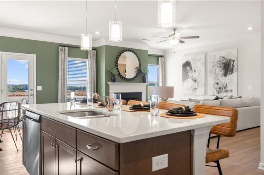 Furnished interior view inside a new home in The Stiles, Cartersville (Image 7).