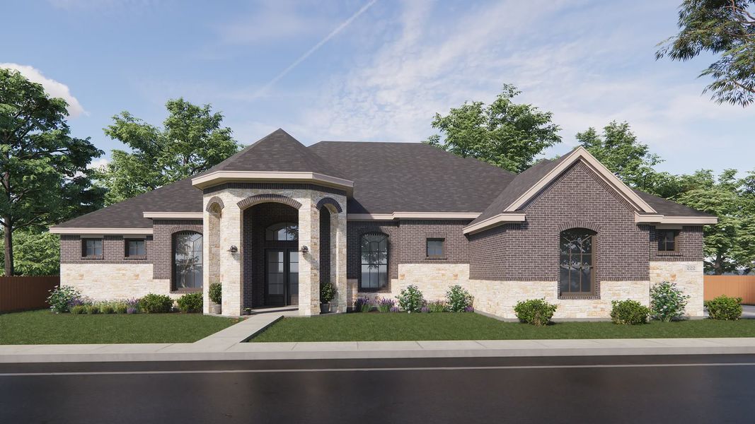 Representative exterior photo of a completed home built from the Catania by Chesmar Homes in Homestead Estates, Sunnyvale, TX (Image 20).
