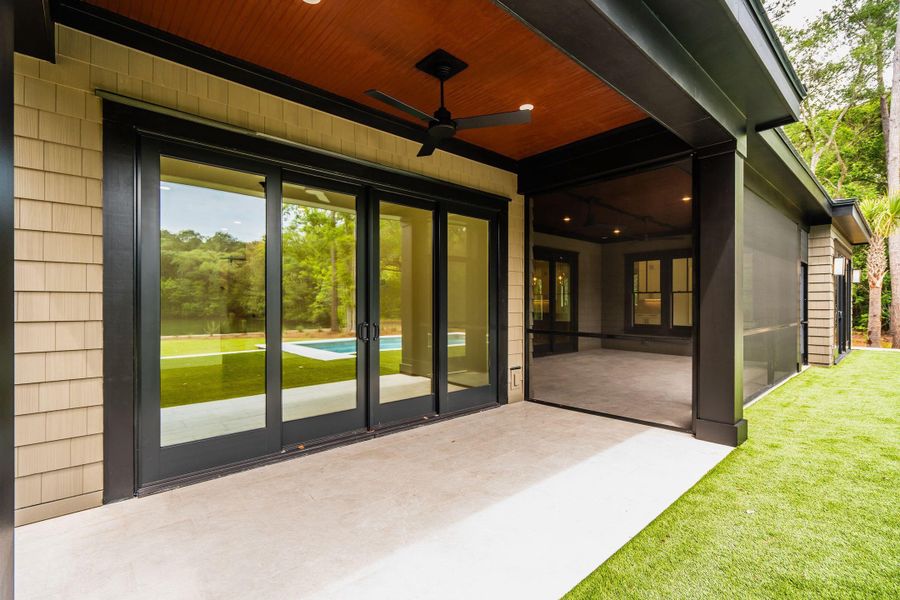Exterior details and patio area of a home in , Johns Island (Image 42).