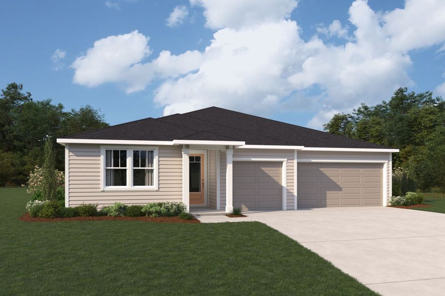 Representative exterior photo of a completed home built from the Hawkin by Mattamy Homes in RiverTown - Forest, St. Johns, FL (Image 1).