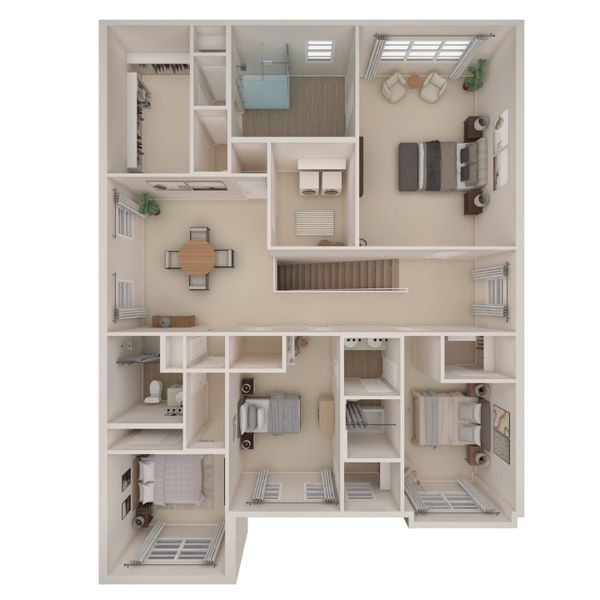 2D floor plan layout for the Vallejo by K. Hovnanian® Homes in Salerno Reserve - Single Family, Stuart, FL (Image 24).