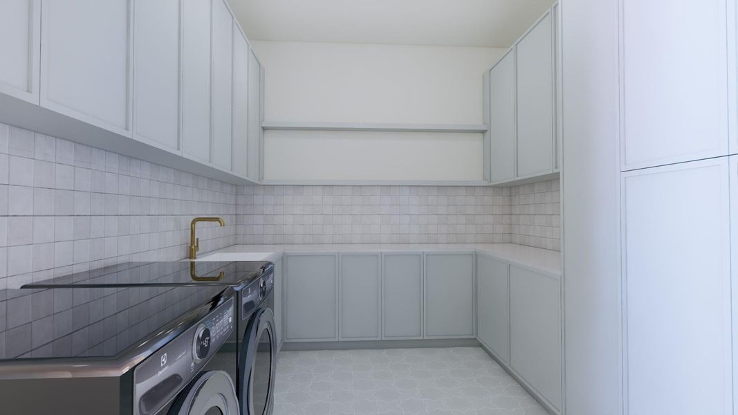 Utility room rendering Utility room rendering
