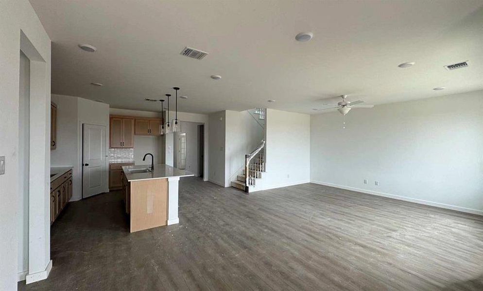 Open Kitchen-Living-Dining Room Construction Progress