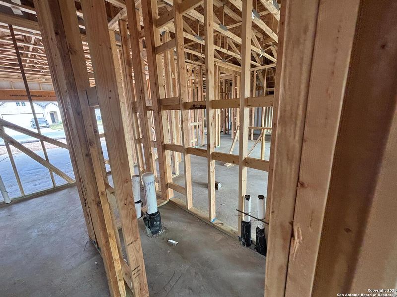 In-progress construction of a new home in The Heights at Saddlebrook Ranch 60's, Schertz, TX (Image 31).