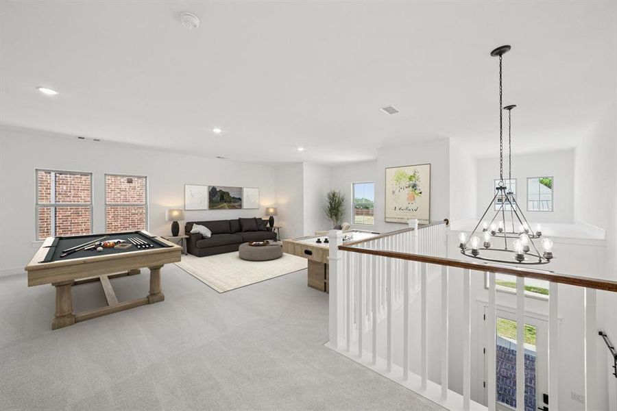 Furnished interior view inside a new home in Sterling Greene, Arlington (Image 17). Furnished interior view inside a new home in Sterling Greene, Arlington (Image 17).