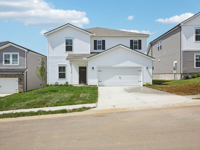 Front exterior of a new home in Wyncliff, Clarksville, TN, highlighting curb appeal (Image 1).