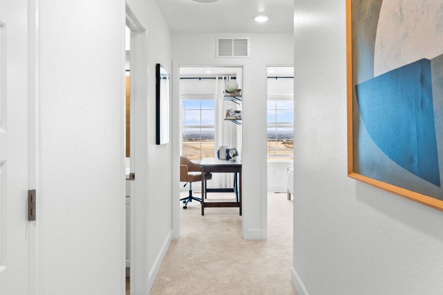 Furnished interior view inside a new home in Trailstone, Arvada (Image 15).