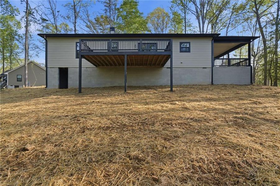 Exterior details and patio area of a home in , Ellijay (Image 19).