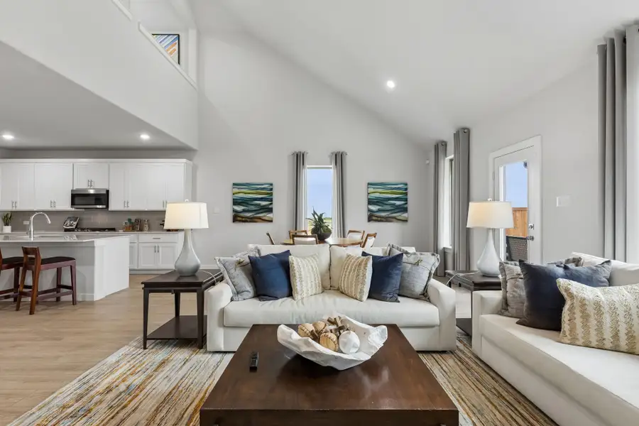 Living Room in a Madero Winters Model Home in Haslet TX by Trophy Signature Homes