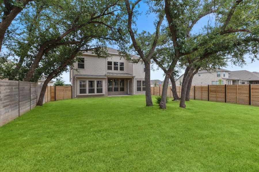 Rear of Home and Private Backyard Rear of Home and Private Backyard