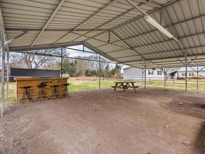 Outdoor bar/ covered area