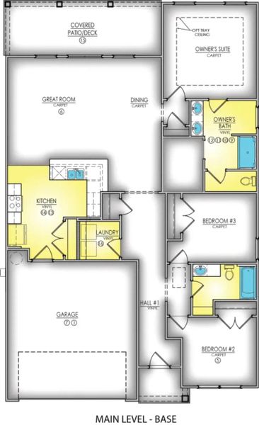 2D floor plan layout of this home in Grissett Landing, Conway, SC (Image 3).