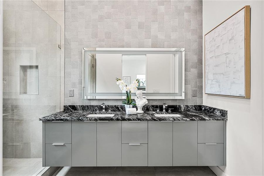 Furnished interior view inside a new home in , Atlanta (Image 25).