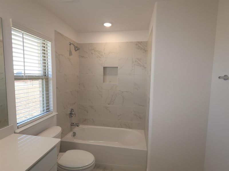 Furnished interior view inside a new home in Lily Creek at Sutton Fields, Aubrey (Image 8). Furnished interior view inside a new home in Lily Creek at Sutton Fields, Aubrey (Image 8).