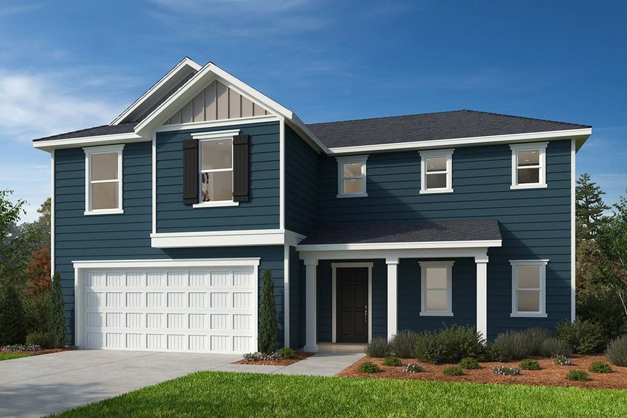 Representative exterior photo of a completed home built from the Plan 2939 by KB Home in Elyse Meadows, Lillington, NC (Image 6).